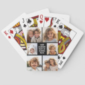 6 Photo Collage Minimalist - wit en zwart Pokerkaarten (Achterkant)