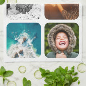 6 Photo Cuisine Serviette Modèle grille arrondie (Plié)