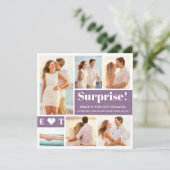 6 Photo Dusty Purple Fiançailles Faire-part (Debout devant)