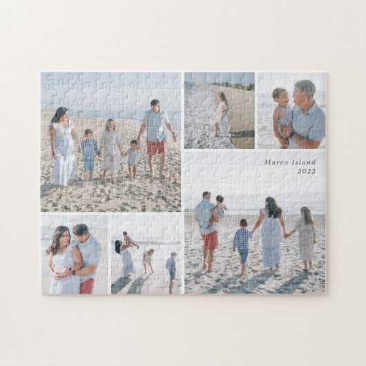 6-Photo Galerie légende personnalisée Puzzle perso (Horizontal)