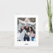 6 PHOTO Kerstmis Rustic Birch Bark Greeting Feestdagen Kaart (Achterkant)