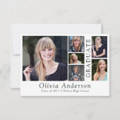 6 Photo Minimaliste Faire-part diplômé (Devant)