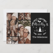 6 Photo Premier Noël en tant que M. & Mme Carte de (Devant)