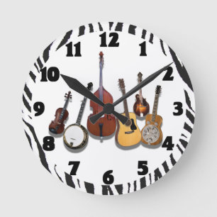 6-PIEKERIJBAND-CLOCK RONDE KLOK