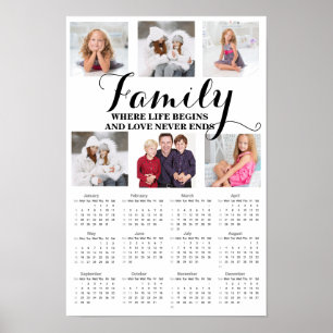 6 Portret Familie Quote 2025 Kalender Poster