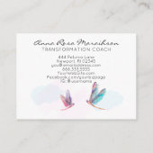 *~* 6 Punch Hole Pink Blue Dragonfly Loyalty Card (Achterkant)