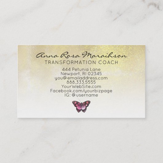 *~* 6 Punch Trou Fleurs Papillon Carte de fidélité (Dos)