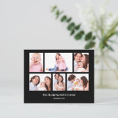 6 secties aangepaste zwarte fotolijstjes briefkaart (Staand voorkant)