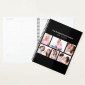 6 sections Photo personnalisée Simple cadre noir é (Devant avec enveloppe)