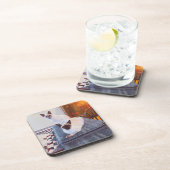 6 Siamese harde onderzetters met kurk achterzijde (Rechterzijde)