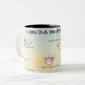 6 Signes vous êtes secrètement un chat Mug (Devant gauche)