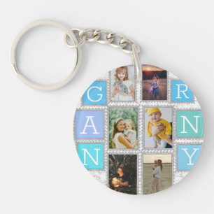 6 Six Collage Cute Baby Family Love Granny Sleutelhanger