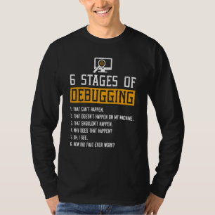 6 stadia van het Zuiveren van het Netwerk van HTML T-shirt