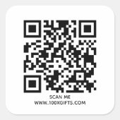 6 STICKERS DE TEXTE DE CODE QR - UTILISER GÉNÉRATE (Devant)