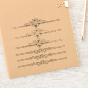 6 Stickers Whimsical Whimsical Black Line