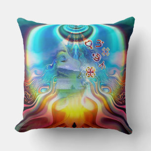 6 Taal van de Light Base Chakra-symbolen Kussen