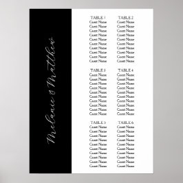 6 Tabel | Eenvoudige weduwenkaart Poster