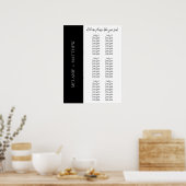 6 Tabel | Elegant modern bruiloft Poster (Keuken)