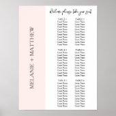 6 Tabel | Elegant modern bruiloft Poster (Voorkant)