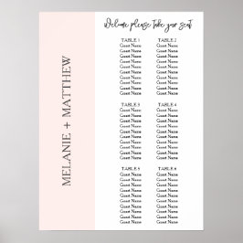 6 Tabel | Elegant modern bruiloft Poster