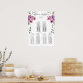 6 Tabel | Eucalyptus Bloemen Bruiloft Zitkaarten Poster (Keuken)