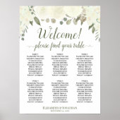 6 Tableau Blanc Boho Floral Welcome Chart (Devant)