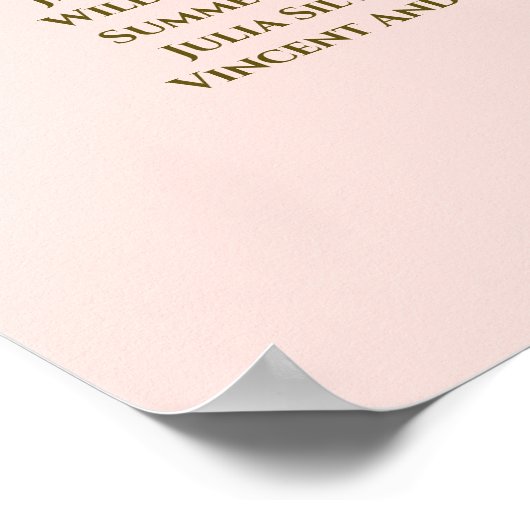 6 Tableau Blush Rose & Or Mariage Tableau de siège (Coin)