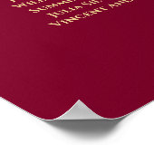 6 Tableau Élégant Gold & Burgundy Seating Chart (Coin)