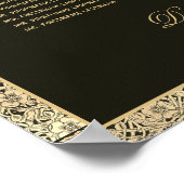 6 Tableau Élégant Mariage en or noir Tableau de si (Coin)