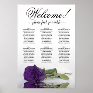 6 Tableau Élégant Royal Purple Rose Tableau de siè