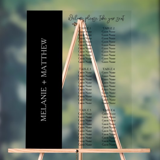 6 Tableau | Élégant tableau de sièges Mariage mode (Neutre)