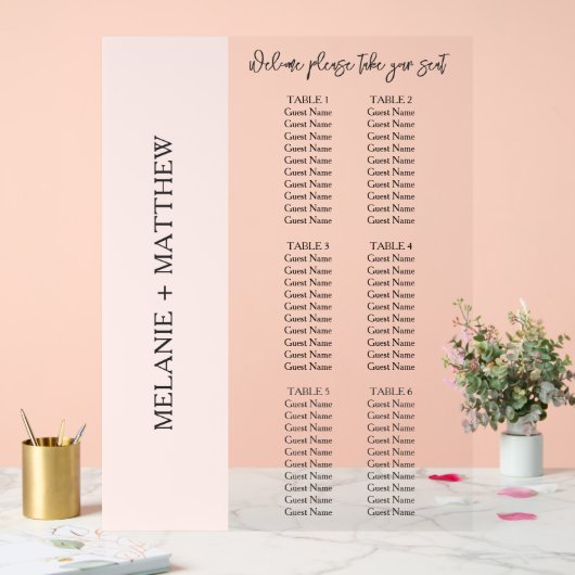 6 Tableau | Élégant tableau de sièges Mariage mode (Mariage)