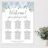 6 Tableau Mariage floral bleu foncé