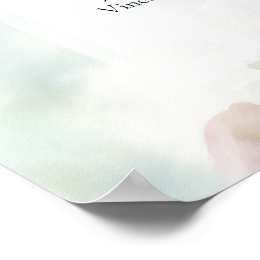 6 Tableau Mariage Roses roses rose (Coin)