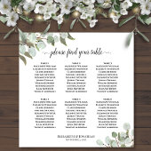 6 Tableau Mariage Tableau Siège Eucalyptus rustiqu