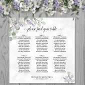 6 Tableau Mariage Tableau Sièges Lavender Eucalypt