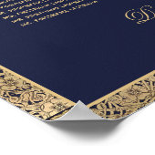 6 Tableau Marine Bleu Or Roses Mariages Siège grap (Coin)