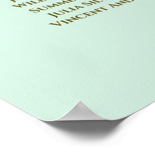 6 Tableau Neo Mint & Gold Mariage Tableau de siège (Coin)