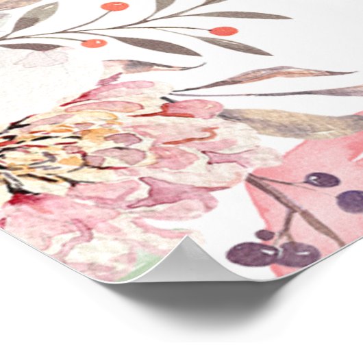 6 Tableau | Plan Rustique Boho Floral Mariage (Coin)