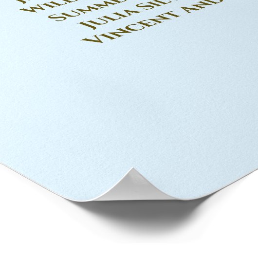 6 Tableau Poudre Mariage bleu et or Tableau de siè (Coin)