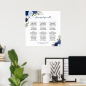 6 Tableau Roses bleus Boho Mariage Tableau de sièg (Bureau à domicile)