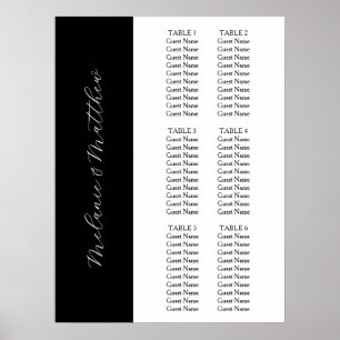 6 Tableau   Tableau de sièges de mariage simple et