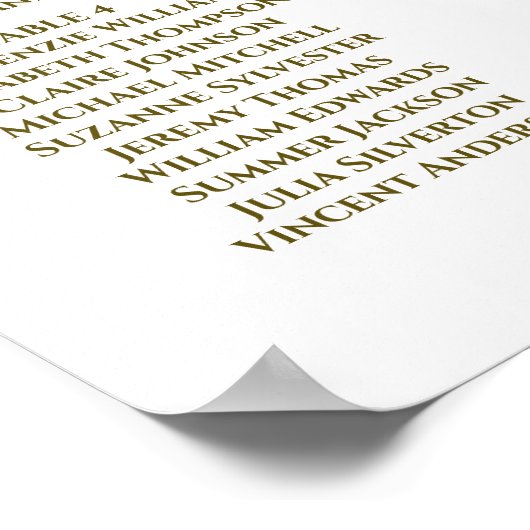 6 Tableau Tableau Mariage blanc et or (Coin)