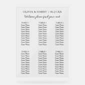 6 Tableau Tableau Simple Minimaliste Mariage (Recto)