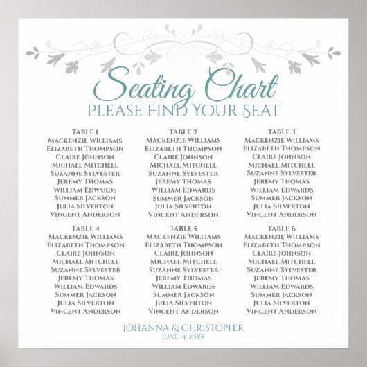 6 Tableau Turquoise et gris Élégant tableau de mar (Devant)