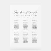 6 Tables Favorite People Acrylic Seating Chart (Recto)