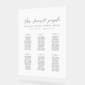 6 Tables Favorite People Acrylic Seating Chart (Angle)