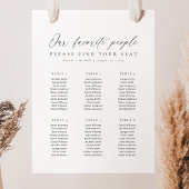 6 Tables Favorite People Acrylic Seating Chart