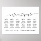 6 Tafels Modern Onze favoriete Mensen Zitgrafiek Poster (Voorkant)