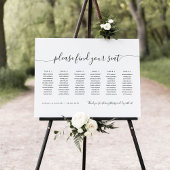 6 Tafels Modern Vind uw Zitplaatskaart Poster